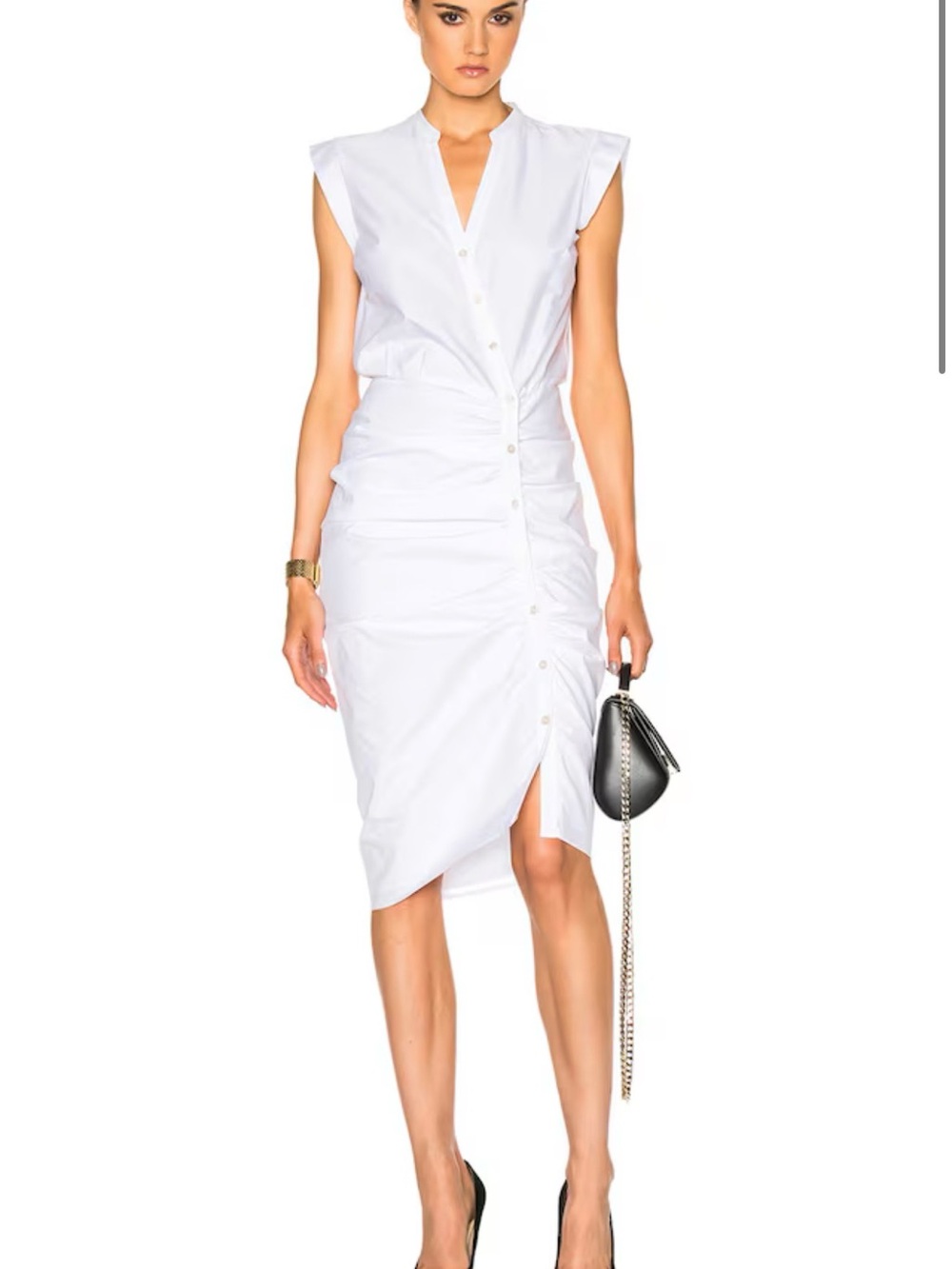 Veronica Beard Ruched Shirt Dress